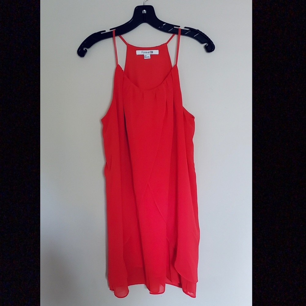 Coral flowy dress